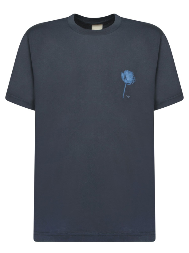 Photo: Emporio Armani Blue Floral Print T-shirt
