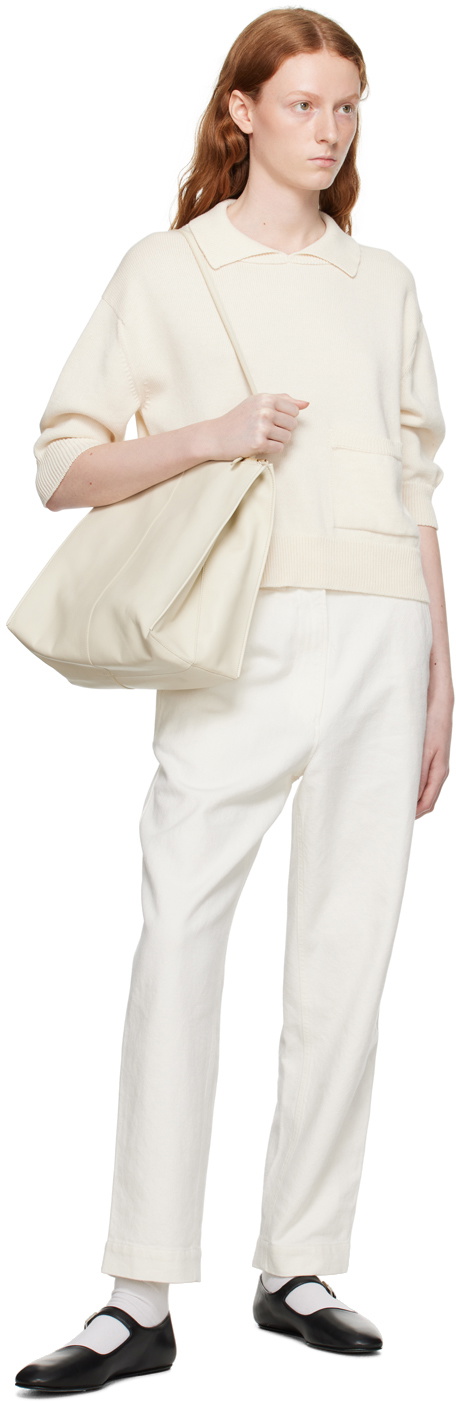 Margaret Howell Off-White Tapered Trousers