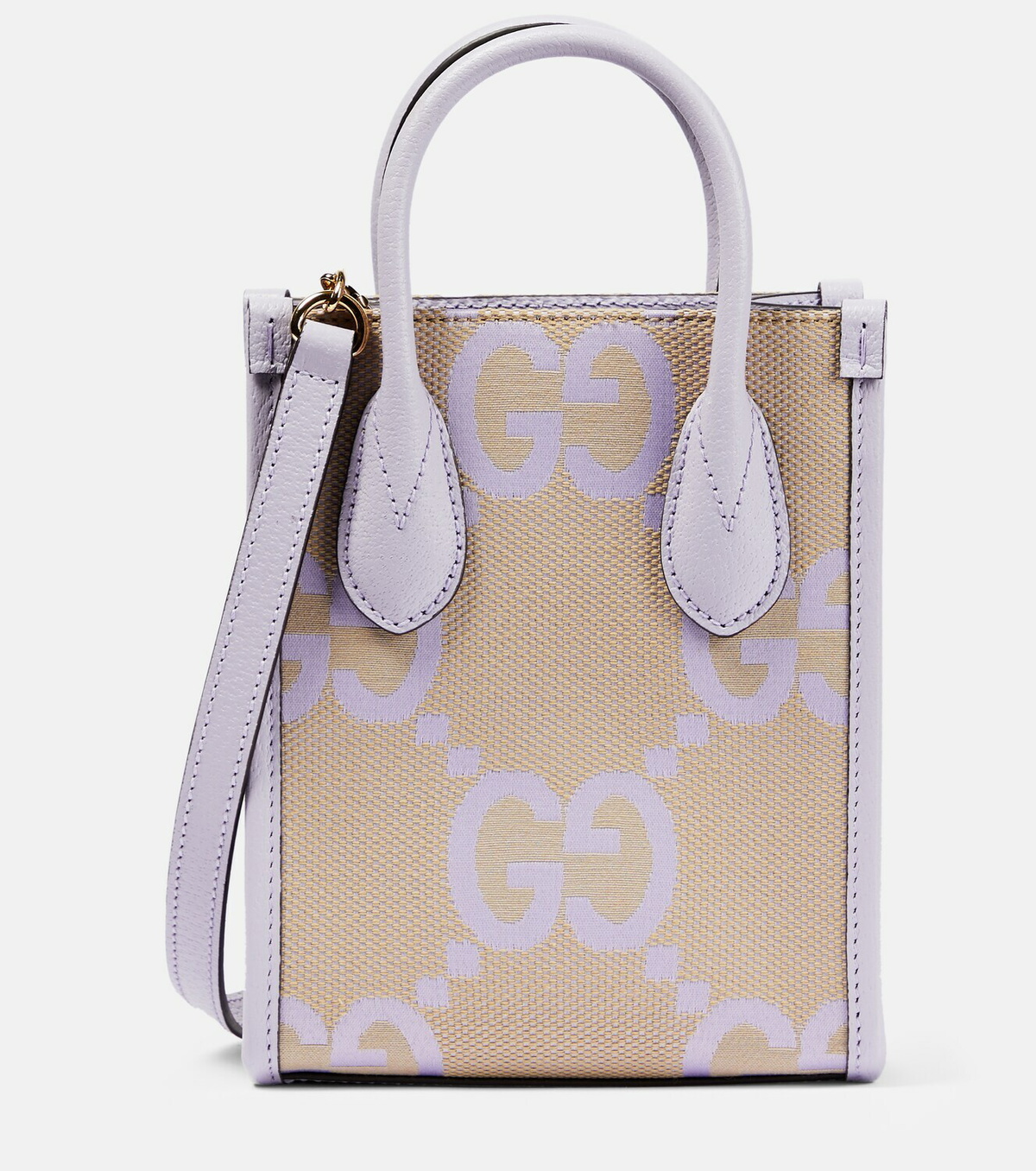 ショルダーバッグ・ポシェット Monogram Jumbo GG Textured Mini Vertical Tote GUCCI GUCCI Monogram Jumbo GG Textured Dollar Calfskin Web Mini