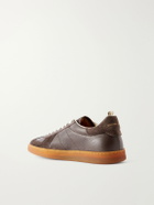 Officine Creative - Militia 002 Suede-Trimmed Leather Sneakers - Brown