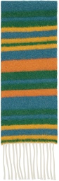 Marni Green & Orange Striped Scarf