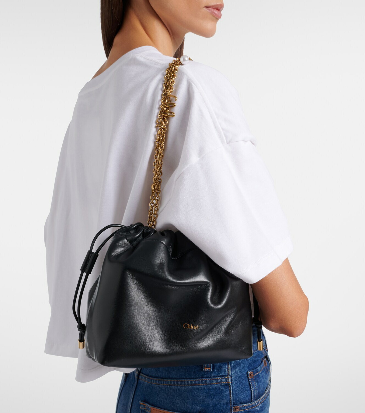 Chloé Chloé Icons Small leather bucket bag