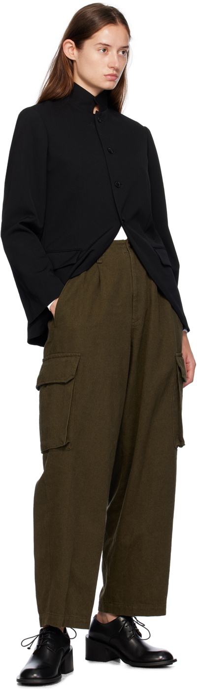 Y's Black High Twisted Jacket