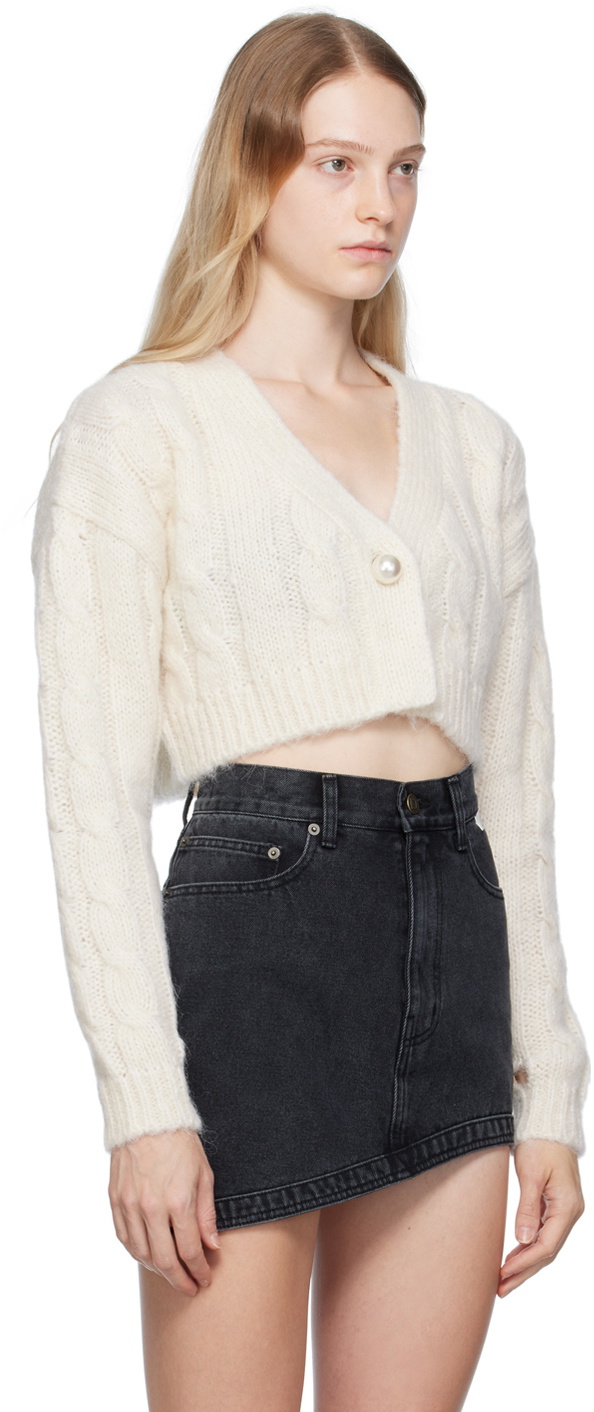 KIMHĒKIM White Pearl Button Cardigan KIMHĒKIM