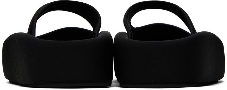 MM6 Maison Margiela Black Platform Slides