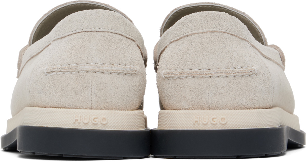 Hugo Off-White Suede Loafers