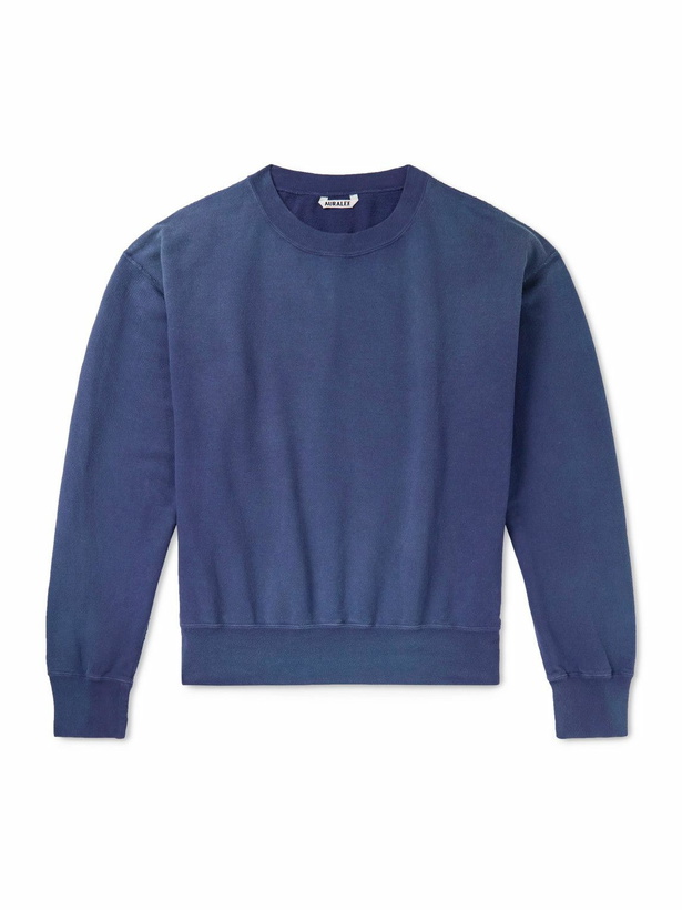 Photo: Auralee - Cotton-Jersey Sweatshirt - Blue