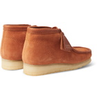 Clarks Originals - Wallabee Leather-Trimmed Brushed-Suede Desert Boots - Orange