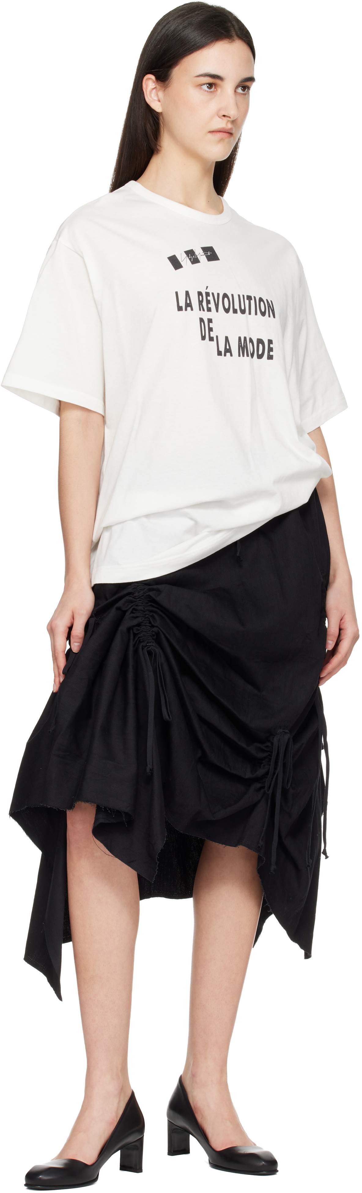 YOHJI YAMAMOTO Off-White 'La Révolution' Short Sleeve T-shirt
