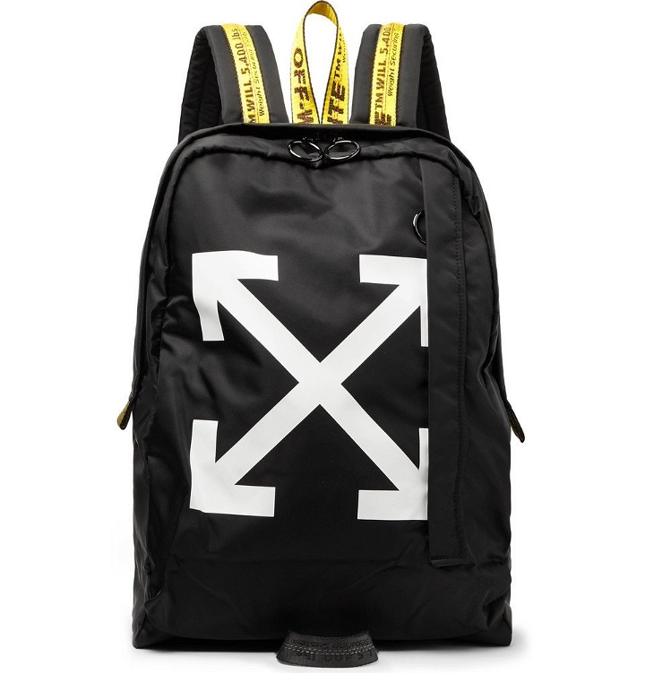 Photo: Off-White - Easy Logo-Print Canvas Backpack - Black