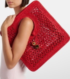 Jacquemus Spiaggia Small raffia top-handle bag