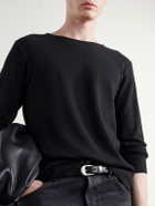 SECOND / LAYER - Cotton-Jersey T-Shirt - Black