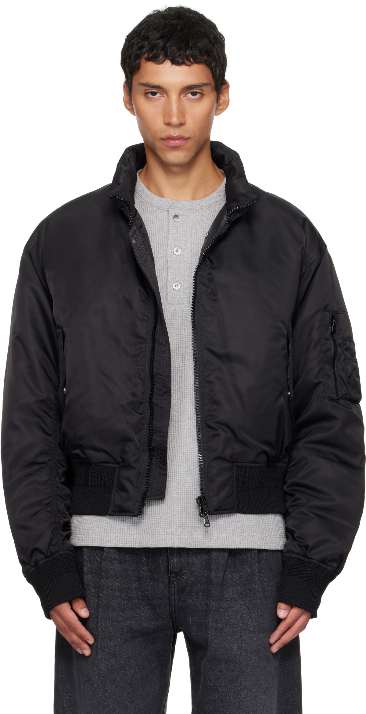 COOR Black Stand Collar Neck Down Jacket COOR