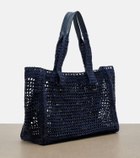 Chloé Summer Banana East-West raffia tote bag