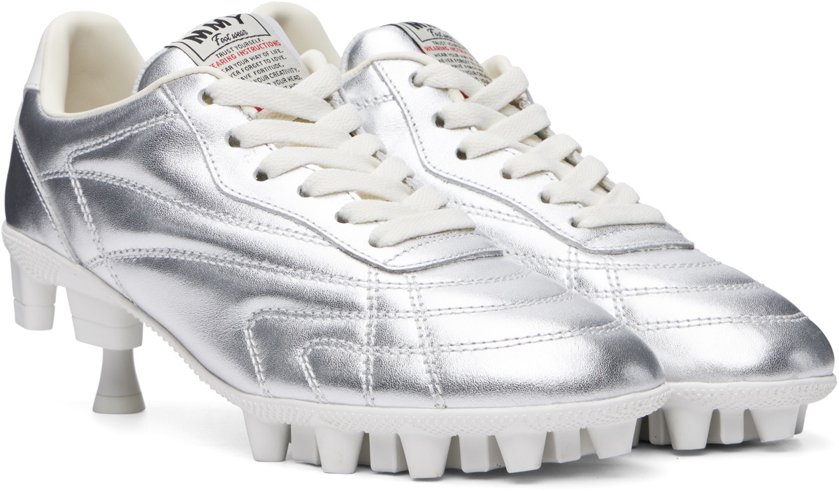 Maison MIHARA YASUHIRO Silver Spike Sole Sneaker Heels