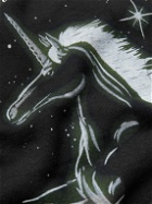 PARADISE - Unicorn Printed Cotton-Blend Jersey Sweatshirt - Black
