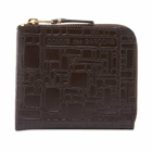 Comme des Garçons SA3100EL Embossed Logo Wallet in Brown