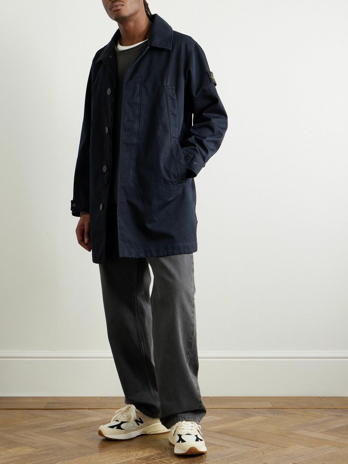 Stone Island - Garment-Dyed Organic Raso Gommato 3L Coat