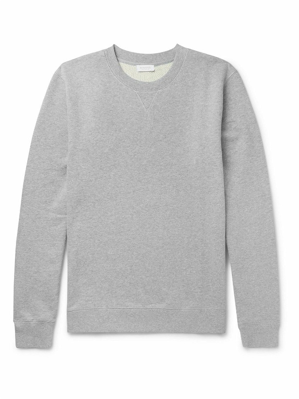 Photo: Sunspel - Brushed Loopback Cotton-Jersey Sweatshirt - Gray