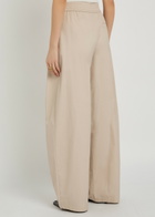 Emporio Armani Pleated Cotton-poplin Trousers Light Brown