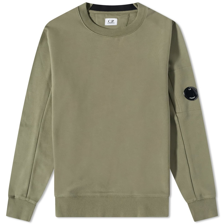 Photo: C.P. Company Men's Arm Lens Crew Sweat in Bronze Green