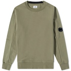 C.P. Company Men's Arm Lens Crew Sweat in Bronze Green