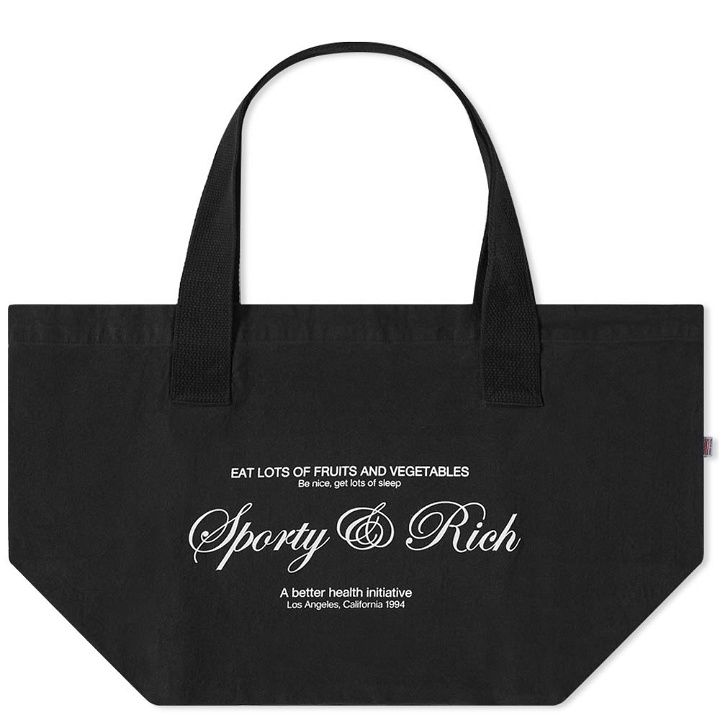 Photo: Sporty & Rich Script Logo Tote Bag