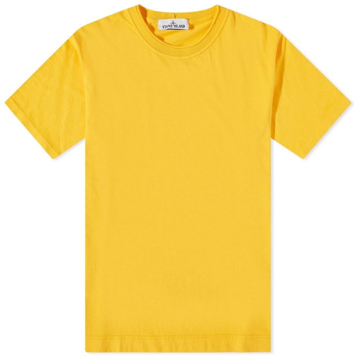 Photo: Stone Island 40th Anniversary Garment Dyed T-Shirt in Yellow