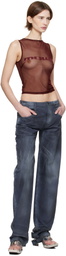 Mowalola Black MISS SIXTY Edition Air Spray Straight Leg Jeans