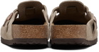 Birkenstock Taupe Regular Boston Soft Footbed Slip-on Loafers