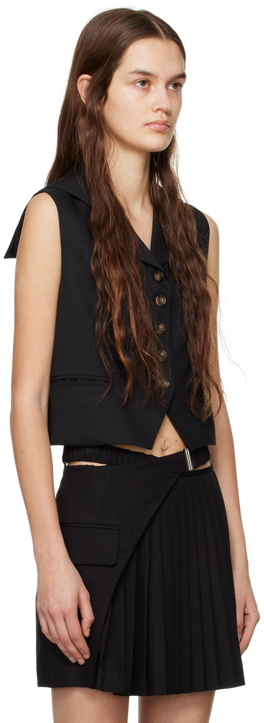 J KOO Black Sailor Collar Blazer