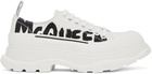 Alexander McQueen White & Black Tread Slick Graffiti Sneakers