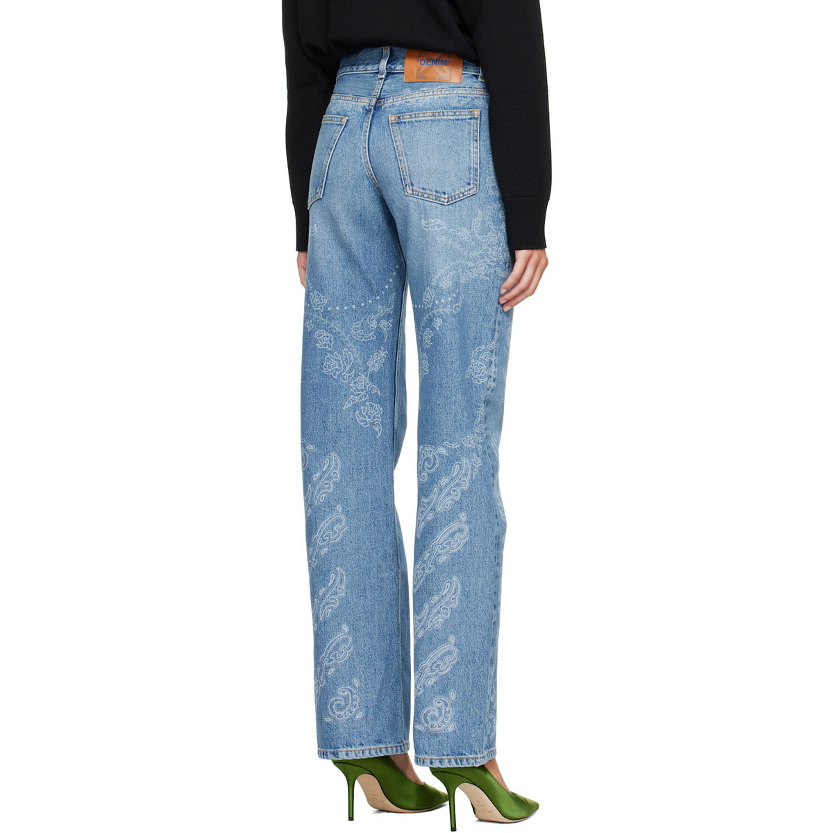 Off-White Blue Paisley Susy Jeans