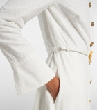 Oscar de la Renta Belted cotton poplin shirt dress