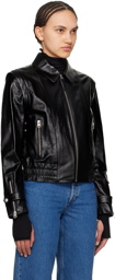 MACKAGE Black Amoree Leather Jacket