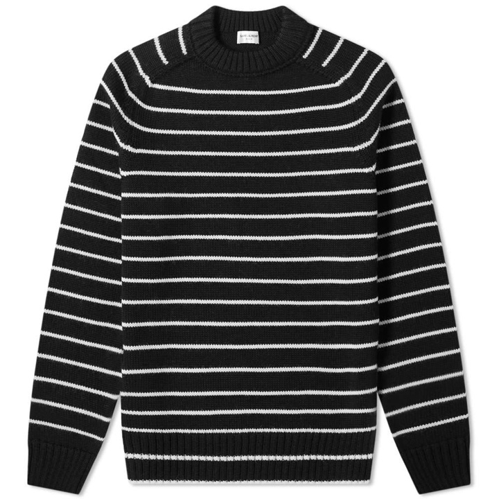 Photo: Saint Laurent Stripe Ribbed Crew Knit