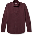 Incotex - Slim-Fit Cotton-Corduroy Shirt - Burgundy