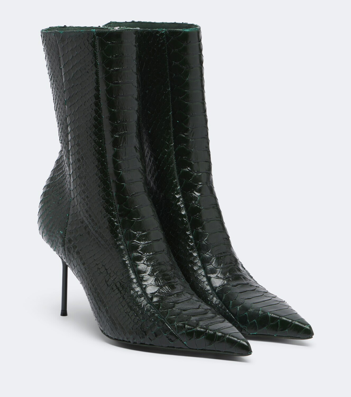 Paris Texas Lidia snake-effect leather ankle boots