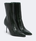 Paris Texas Lidia snake-effect leather ankle boots