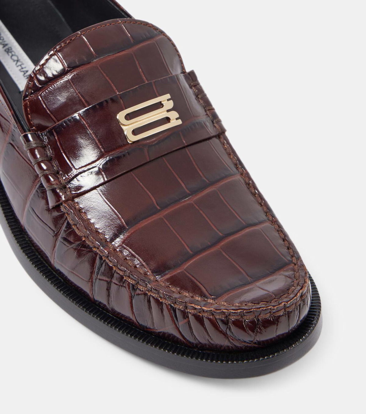 Victoria Beckham Croc-effect leather loafers