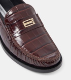 Victoria Beckham Croc-effect leather loafers