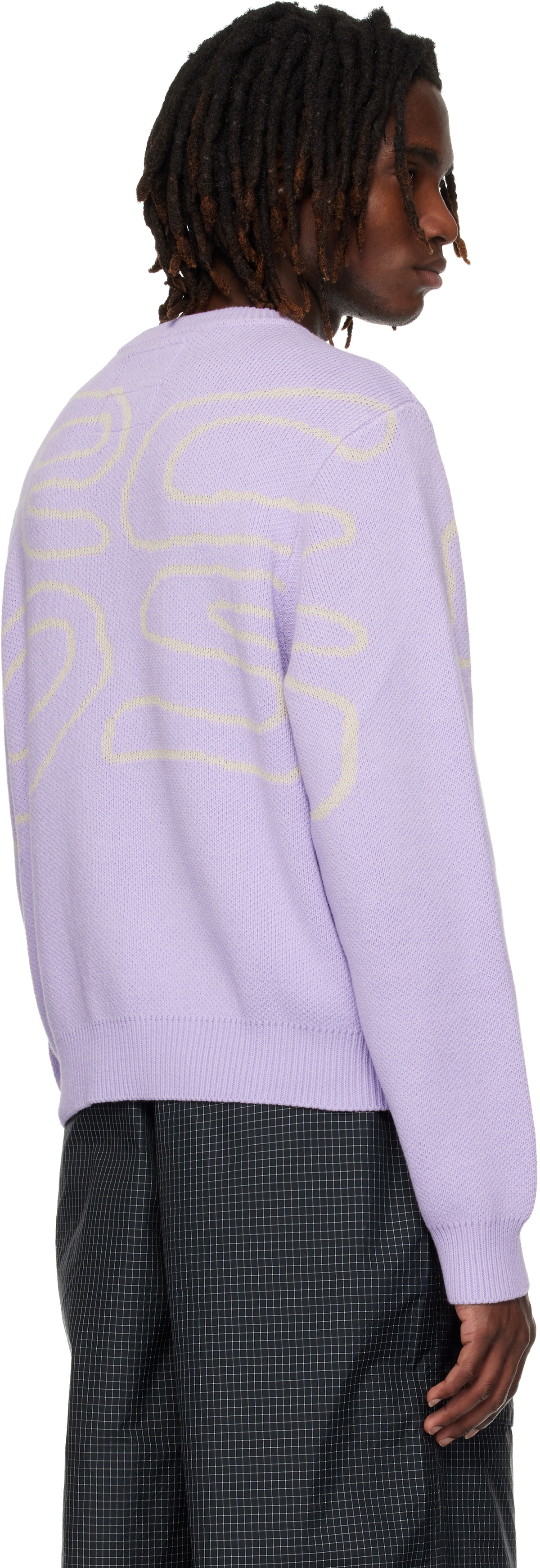 RCOS Purple Stack Logo Knit Sweater