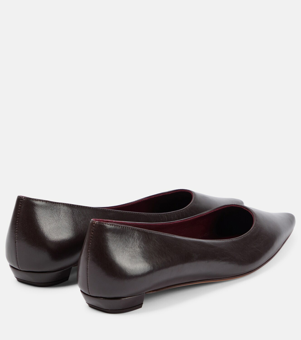The Row Leather ballet flats