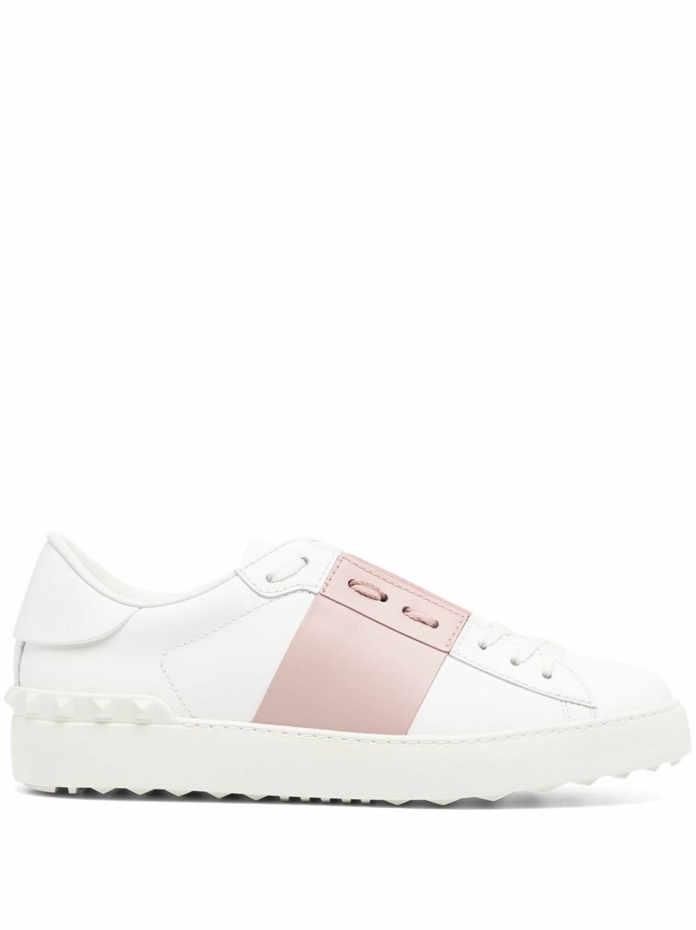 Valentino White and Gold Valentino Garavani Rockstud Open