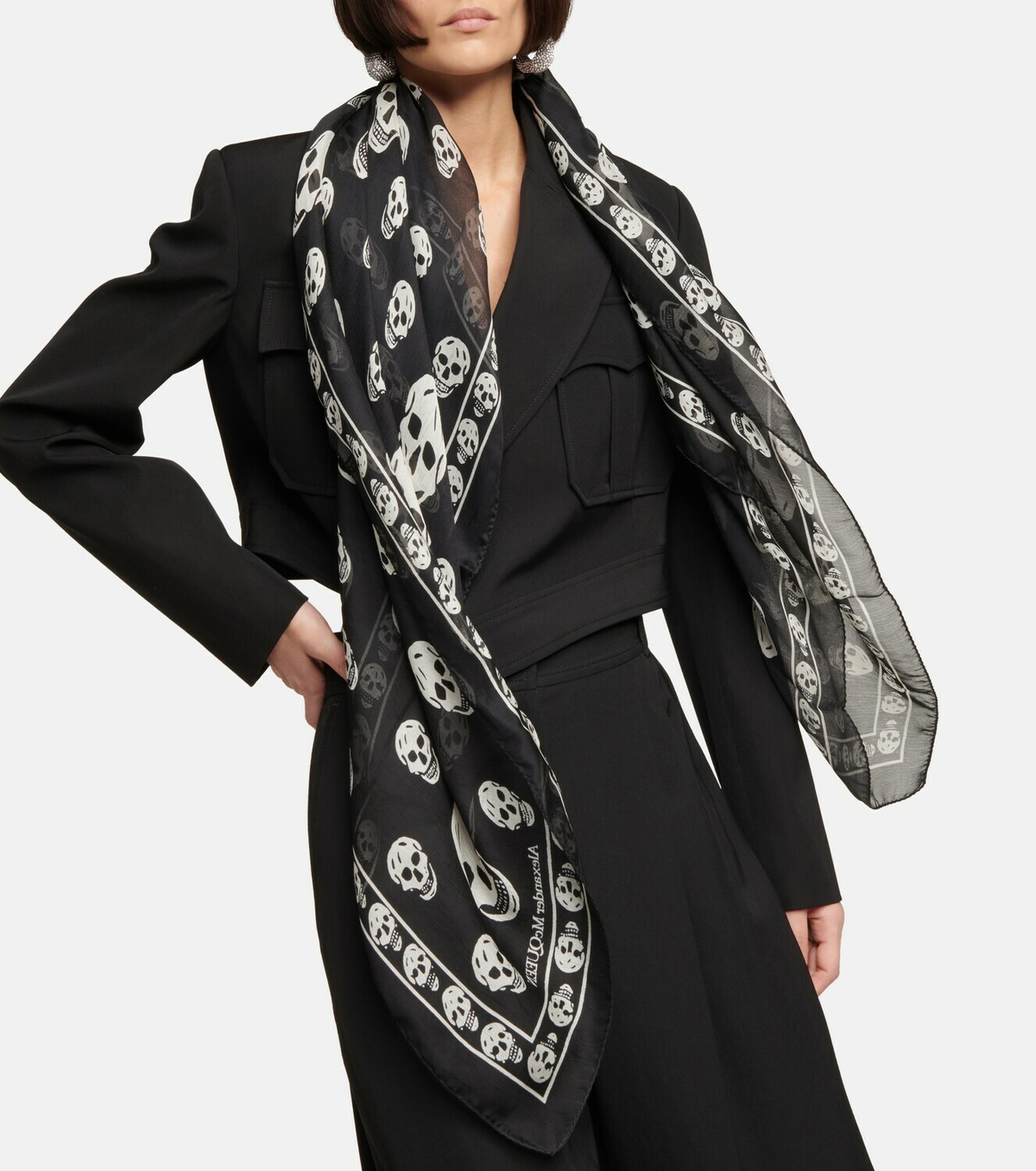 Alexander McQueen Printed silk scarf Alexander McQueen