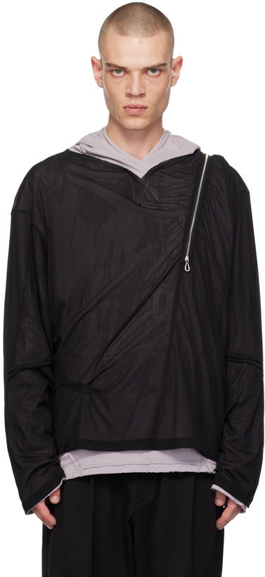 Photo: Kiko Kostadinov Black & Purple Knox Hoodie