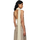 St. Agni Beige Knit Scarf Top