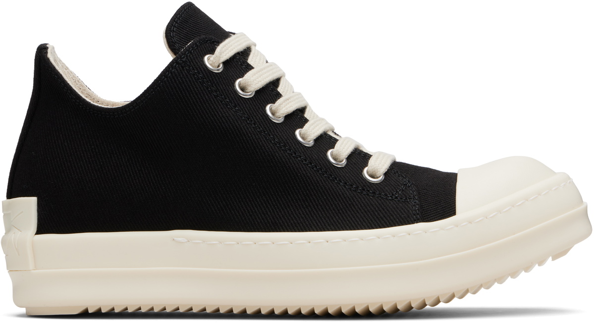 Rick Owens DRKSHDW Black Concordians Low Sneaks Sneakers