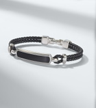 David Yurman Streamline® sterling silver and leather bracelet with onyx