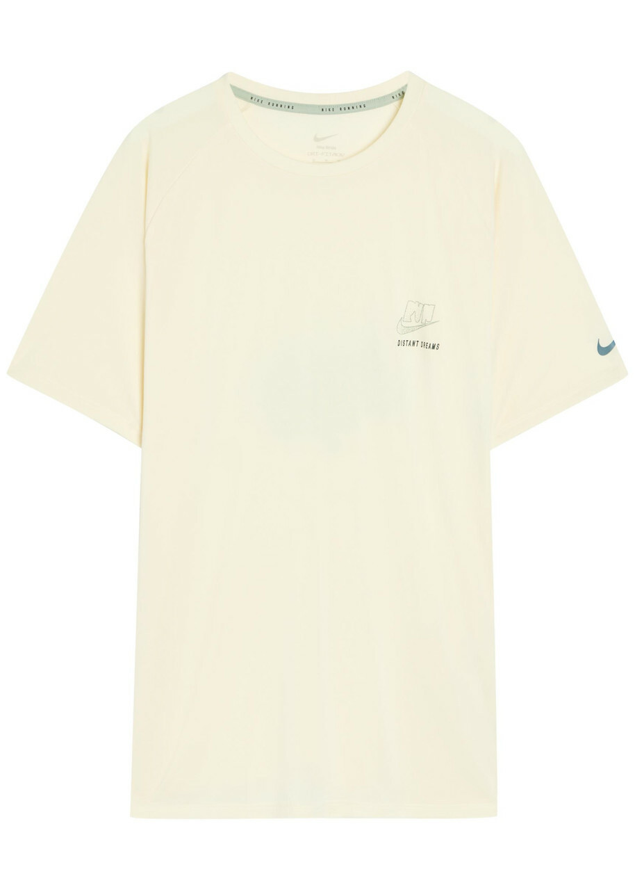 Nike Stride Distant Dreams Running T-shirt Off White